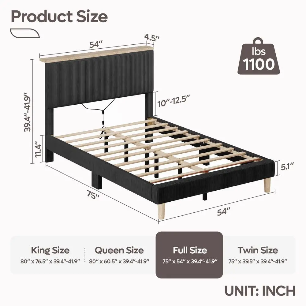 Full Bed Frame With…