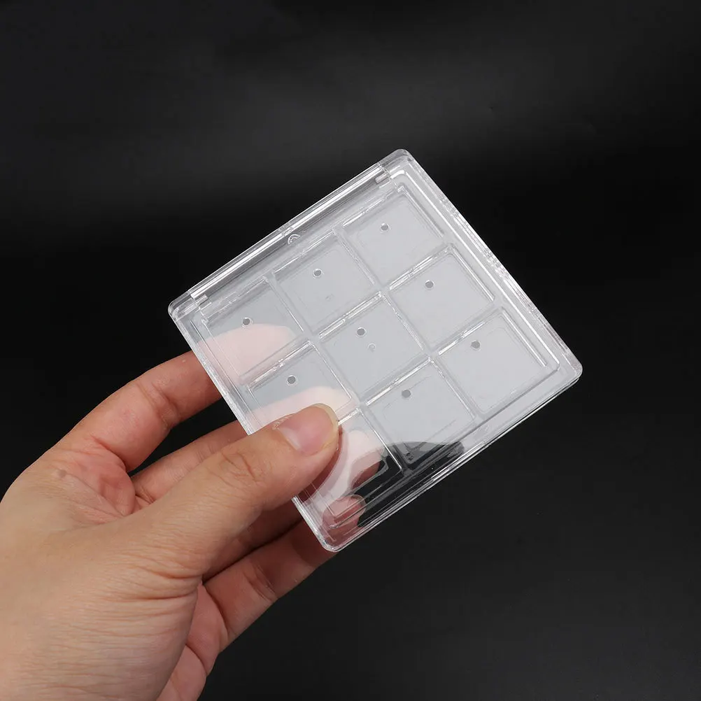 3 個の空のアイシャドウパレットマルチグリッド収納ケースコンパクトメイクアップオーガナイザーポータブル DIY アイシャドウボックス