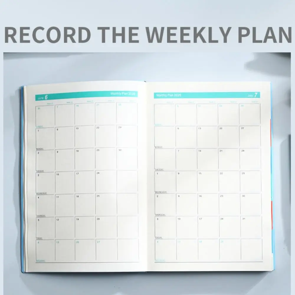 Agenda portatile A5 2026 Lista delle cose da fare Agenda in PU strutturato Libro Planner Promemoria Calendario Libro Forniture per ufficio
