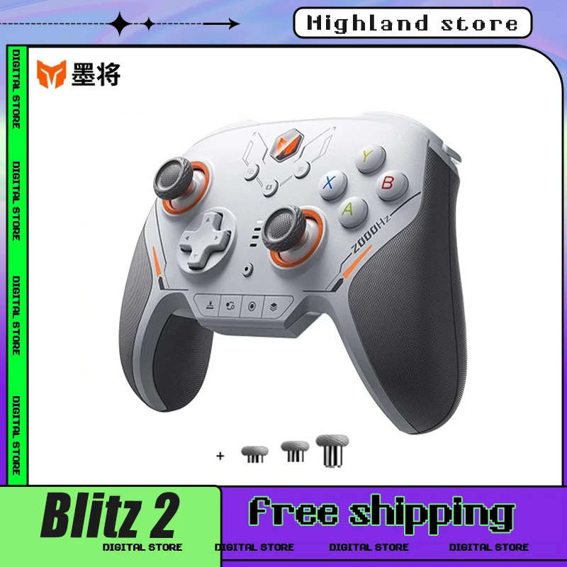 

Bigbigwon Blitz 2 Gamepads Tmr Star Flash Wireless Bluetooth Somatosensory Controllers Customized 2000hz For Ns Pc Steam Game