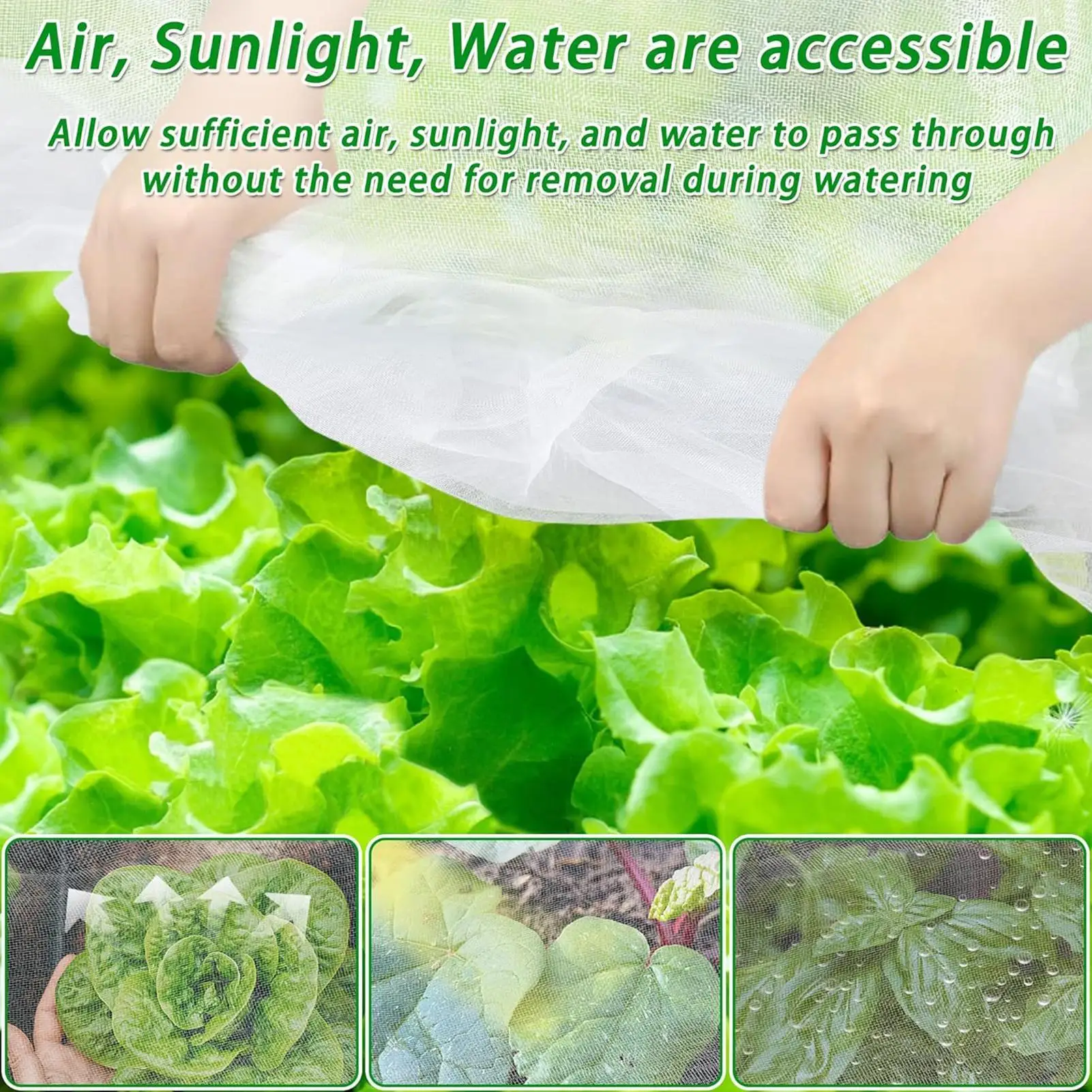 Garden Netting 3.6x1.64ft UV-resistant Breathable Rectangular Garden Mesh Netting For Farm Backyard Patio Orchards Flowers
