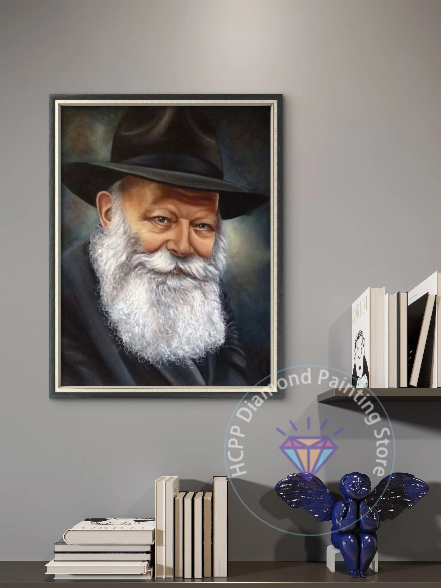 Jewish Rabbi Lubavitch Diamond Painting Kit 5D DIY Chabad Rebbe Torah Diamond Handmade Art Exquisite Adult Gift Home Decoration