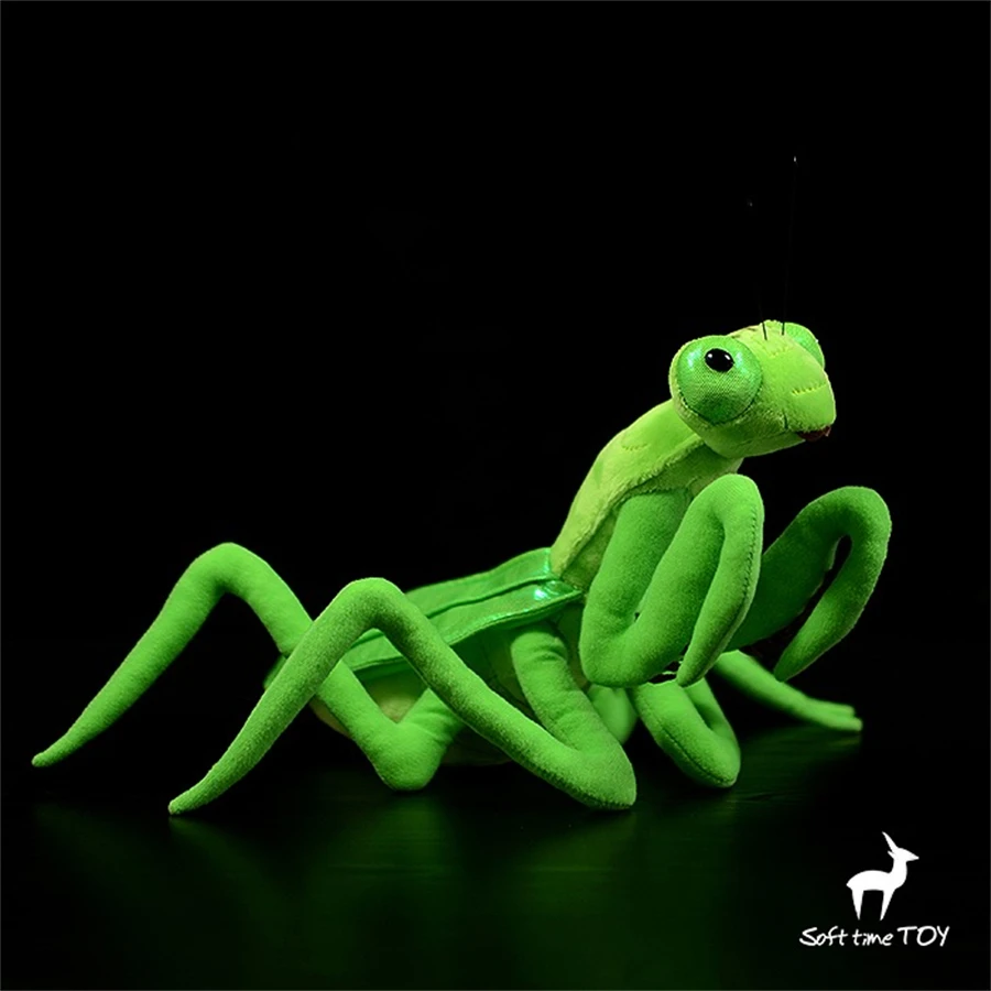 Dagger Mantis High Fidelity Anime Cute Plushie Chinese Mantid Plush Toys Lifelike Animals Simulation Stuffed Doll Kawai Toy Gift