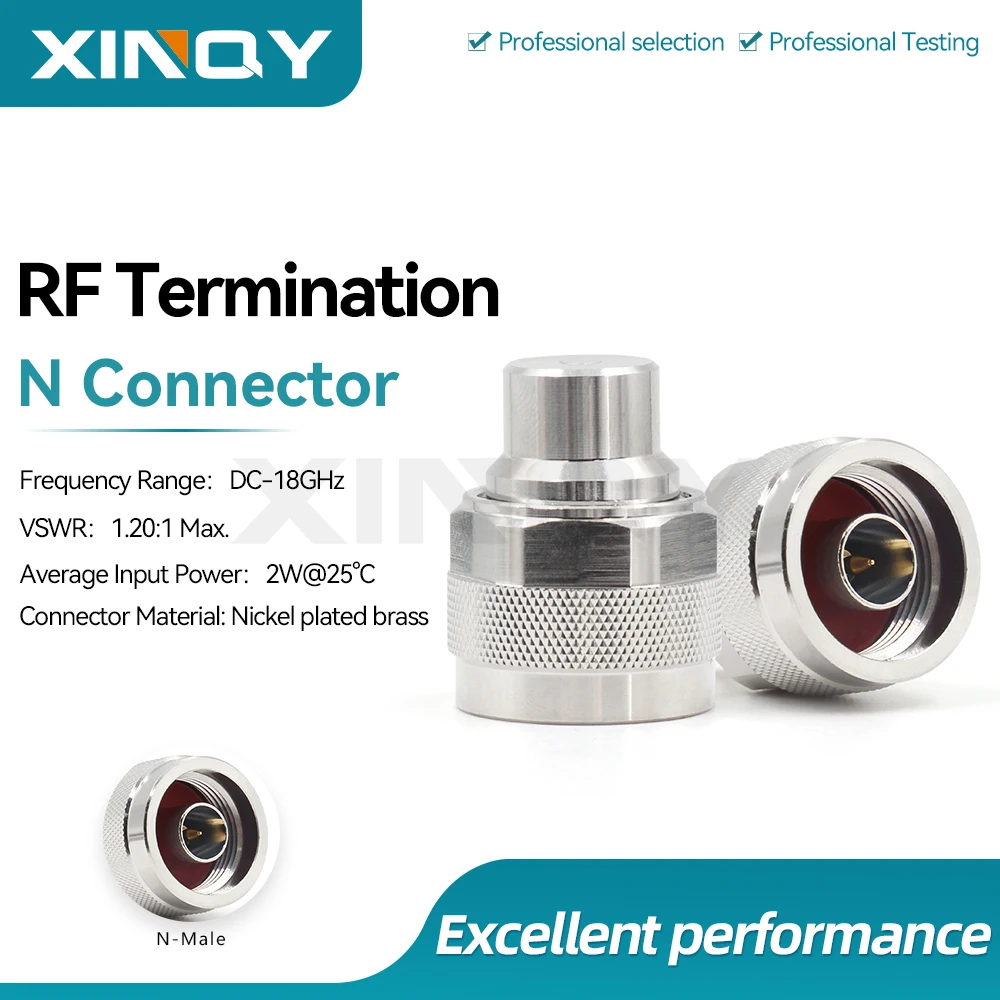 xinqy-n型オス18ghz同軸負荷、2w機器終端、50オームダミープラグ、vswr最大12