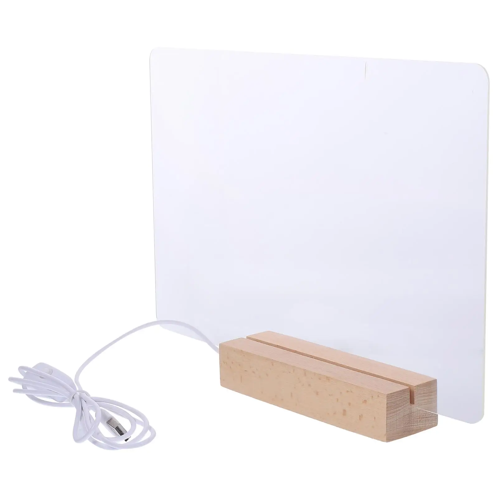 Night Light Note Board Erasable Acrylic School Message Desktop Decor Office Memo
