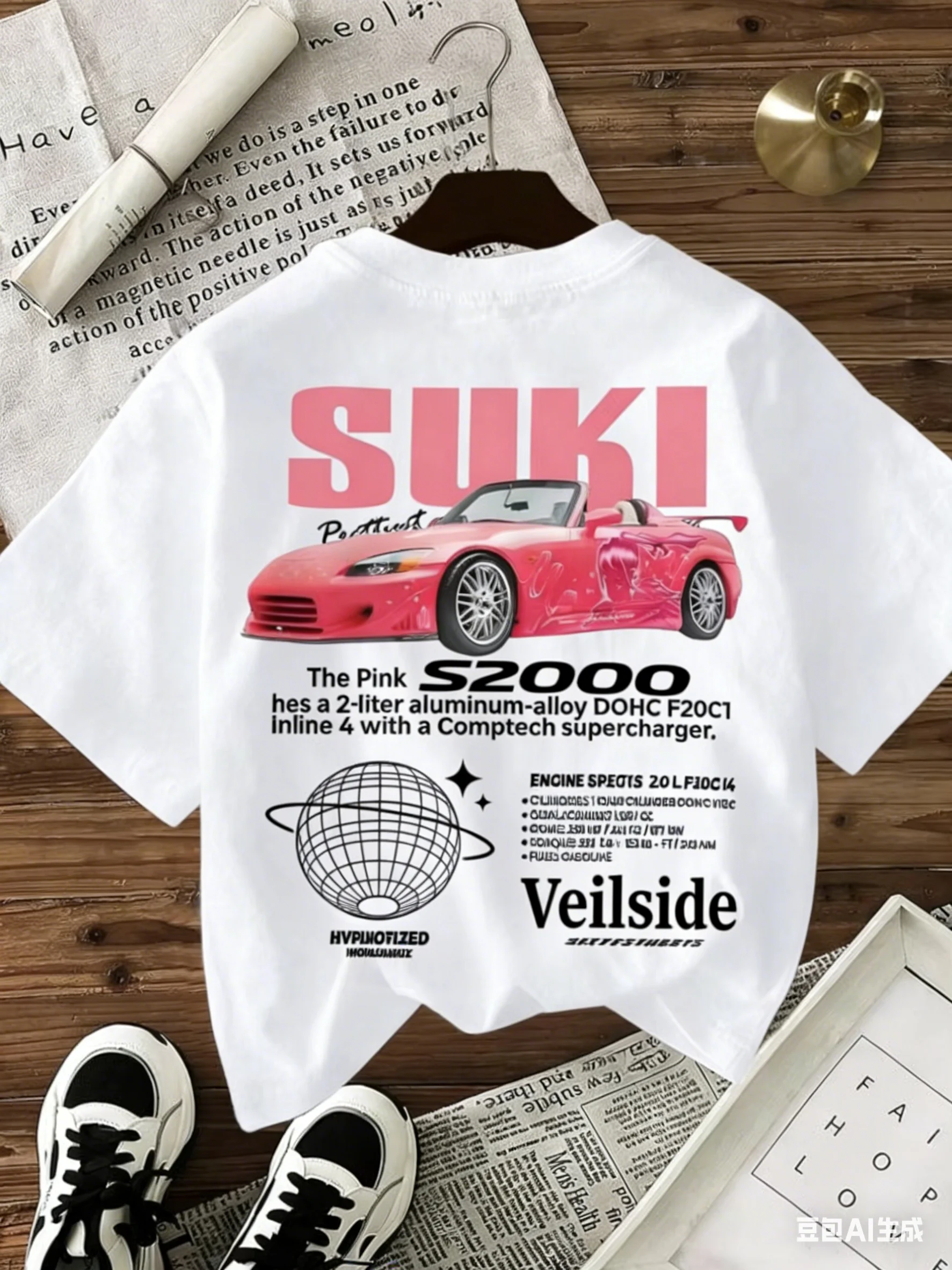 Car pattern round neck womens T-shirt short sleeve fashion print half sleeve shirt stretch T-shirt  women clothes