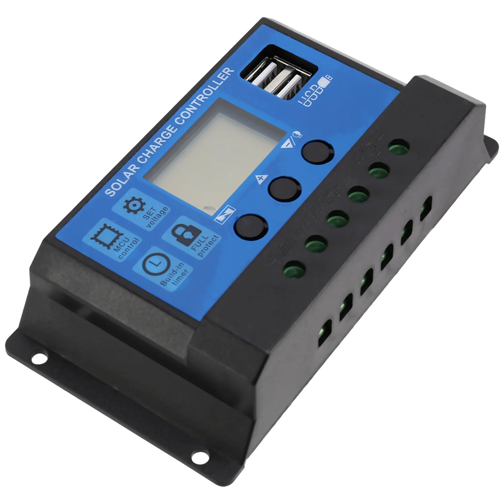 

Y22A-12V 24V Auto Work PWM Solar Charge Controller With LCD Dual USB 5V Output Solar Cell Panel Charger Regulato