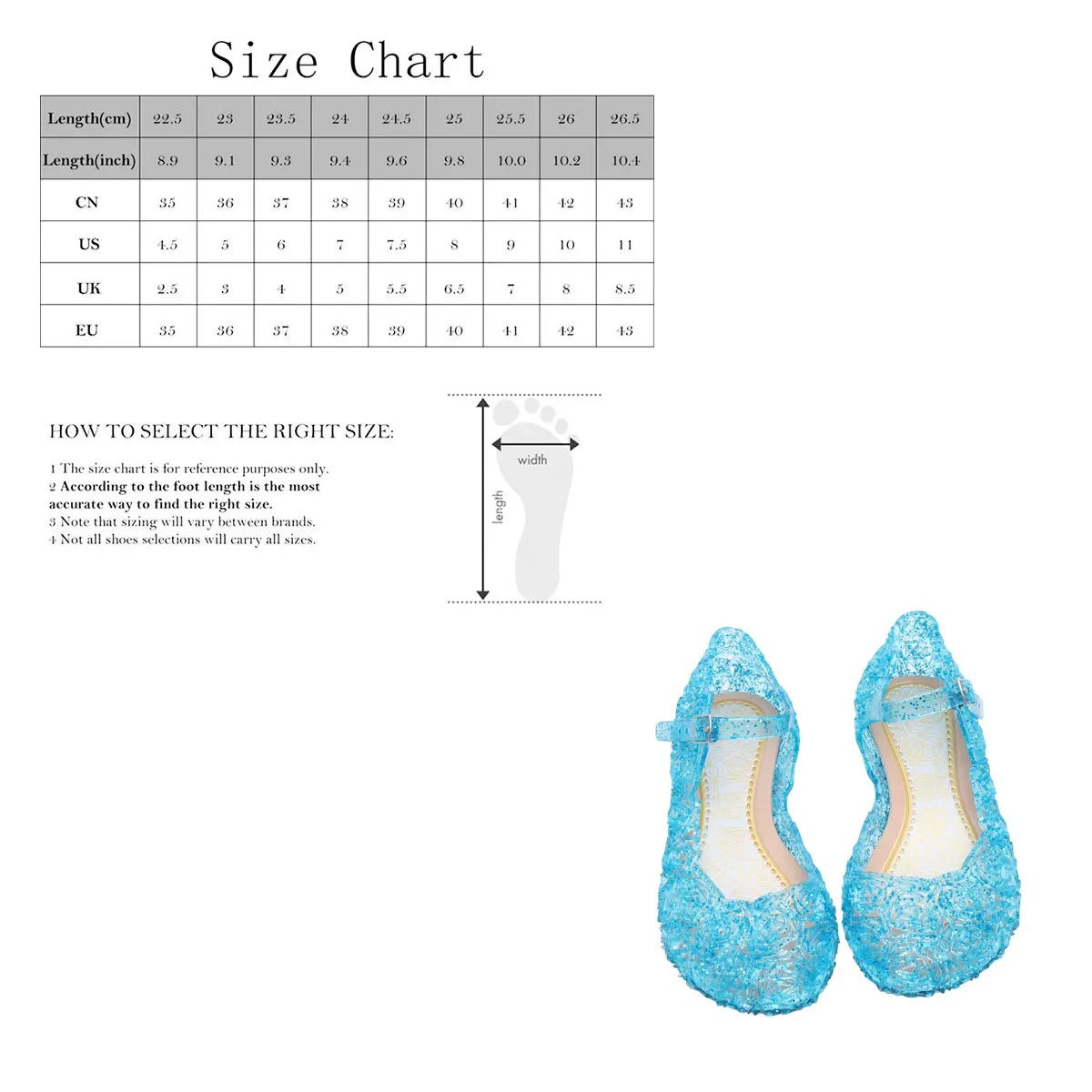 

1 пара сандалий для девочек желейного цвета небесно-голубого цвета, размер 25, прочные удобные сандалии в стиле принцессы, праздничный подарок для вечеринки, сандалии для девочек