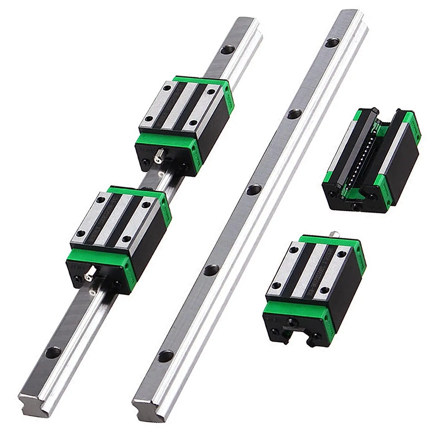 Linear Guide HGR15 800mm Linear Guide Rail  2Pcs HGR15 Linear Rails +4Pcs HGR15CA Sliding Block CNC Parts for Automated Machines