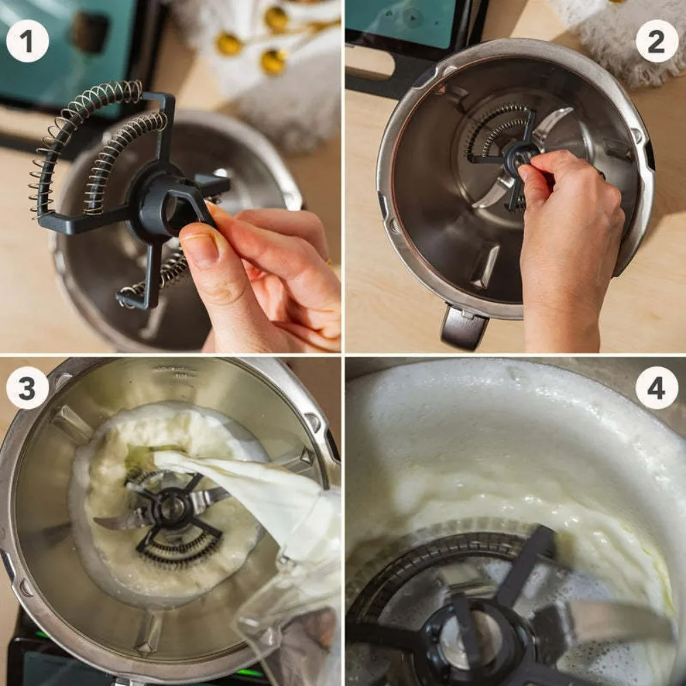 Universal Frother Whisk Mixer Fit Thermomix TM7 TM6 TM5 TM31, Cream Milk Egg Mixing Replacement Accessories view 3