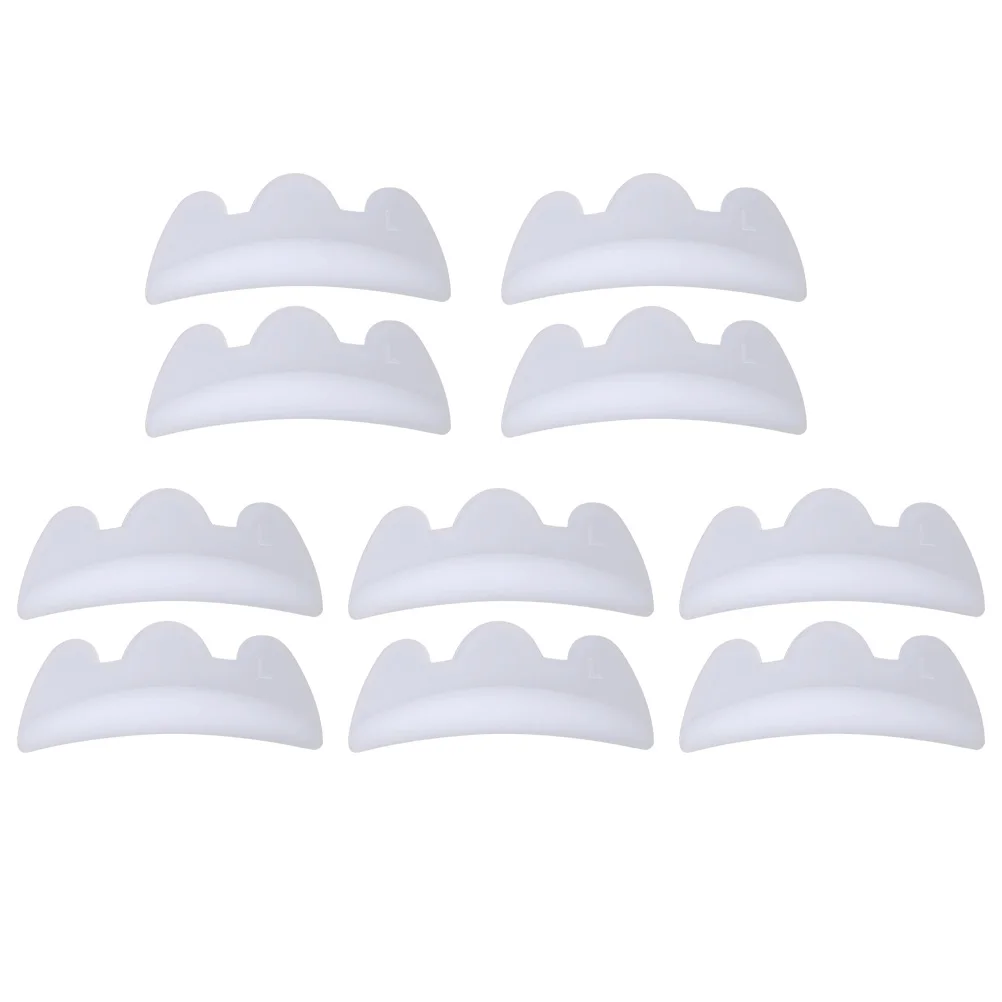 5쌍 실리콘 속눈썹 컬러 패드 재사용 가능한 래쉬 리프트 몰드 속눈썹 펌 키트 가짜 속눈썹 연장 패드 메이크업 도구 살롱용