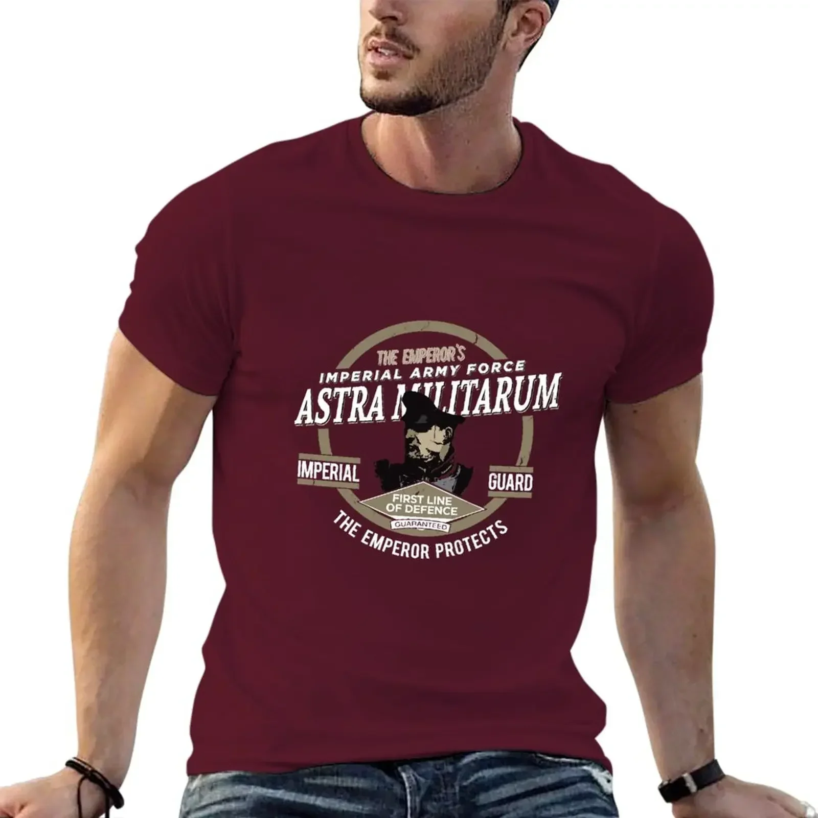 Astra Militarum man Shortsleeve summer tops Informal streetweat fashion Roundneck heavyweight style New Arrival Hot sale outfits