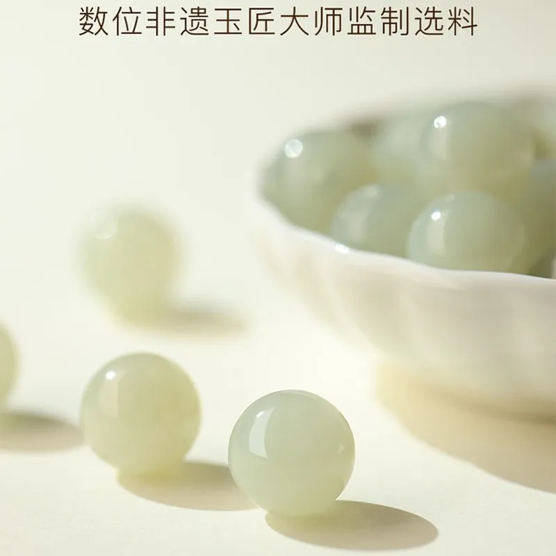 Hetian Jade Women, Red String With Fortune Beads, Men'S Bracelet, Boyfriend