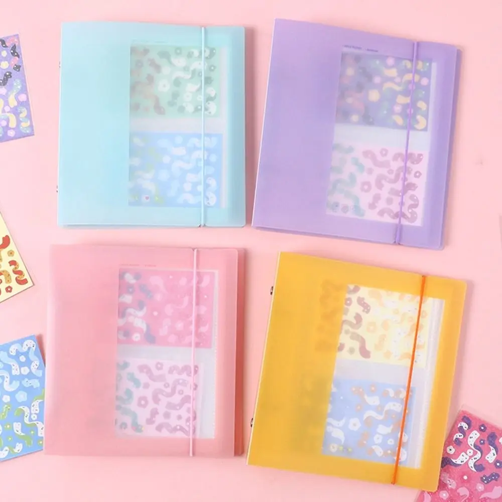 Candy Color Photo Storage Book 25 Sheets 100 Pockets Photocard Holder Refillable 2 Ring 3 Inch Photo Album Scrapbooking Material