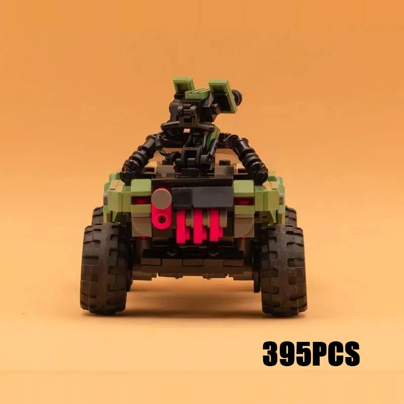 

Military Car Model MOC Building Bricks Off Road Artillery Vehicle Modular Technology Gifts Holiday Assemble Children Toys Suit