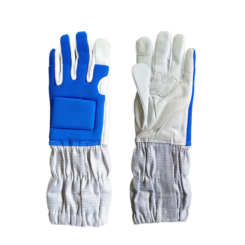 Professional Saber Gloves Fencing Equipment Genuine Leather Wear-Resisting Non-Slip Adult and Children Competitive Equipment