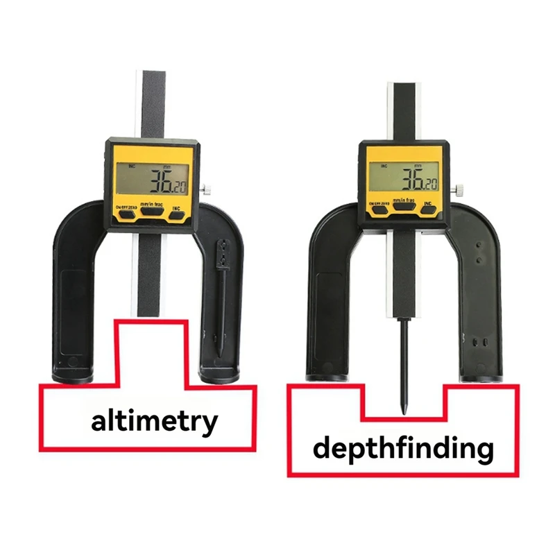 0-80Mm Digital Depth Gauge For Woodworking Measuring Tool  Digital Caliper Mini Digital Height Gauge Depth Guage