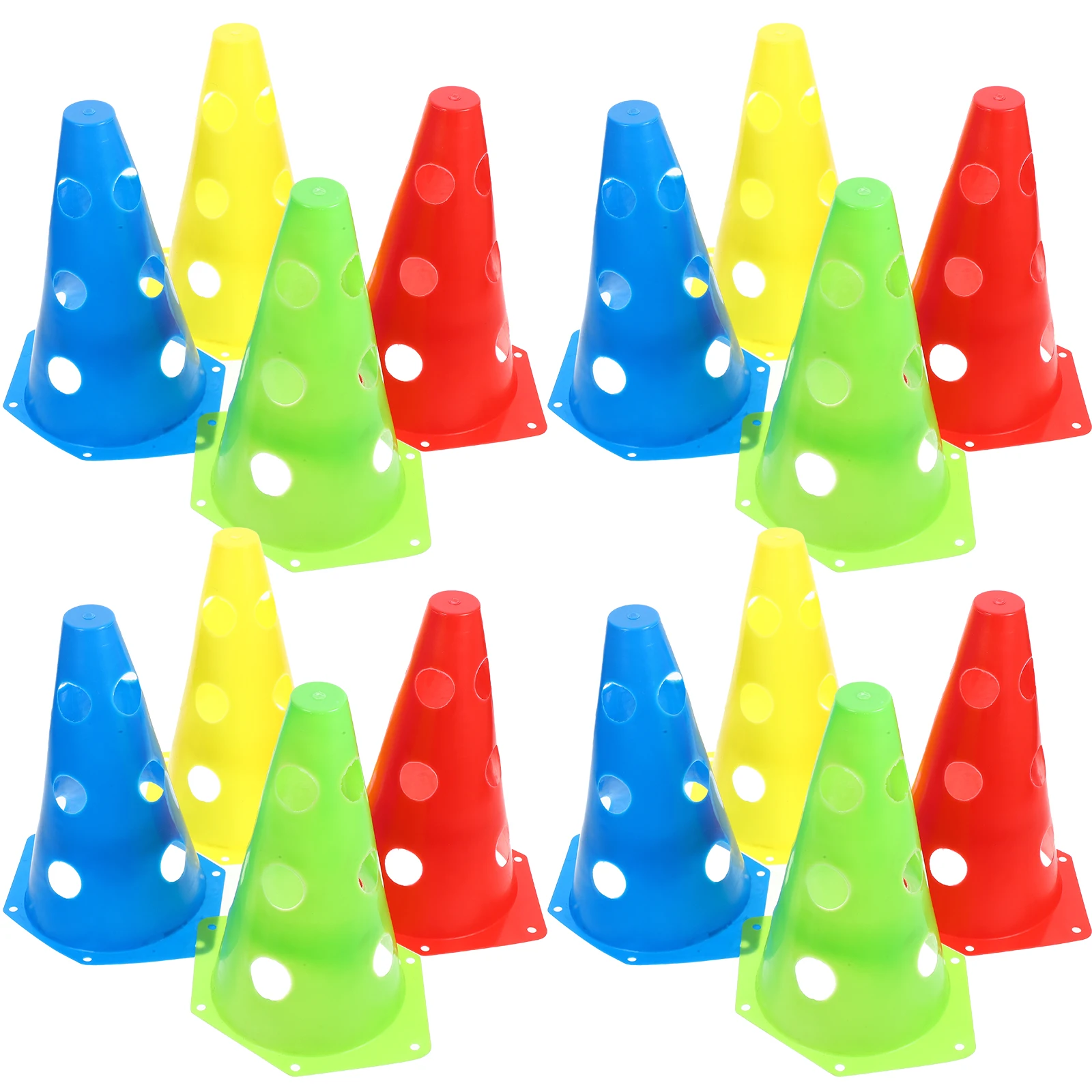 

24pcs Training Cones Soccer Football Sports Plastic Traffic Markers Agile Field Child Safe PE Material Sturdy