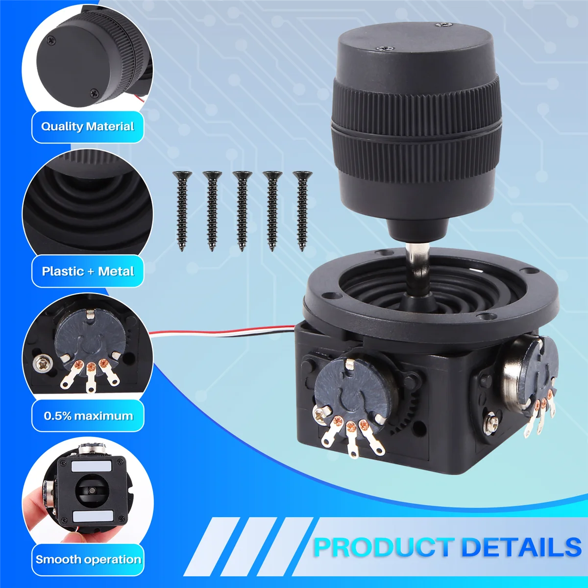 3-осевой джойстик потенциометр R300B-M2 5K 3D безопасность Yuntai контроль мяч машина клавиатура Монитор джойстик