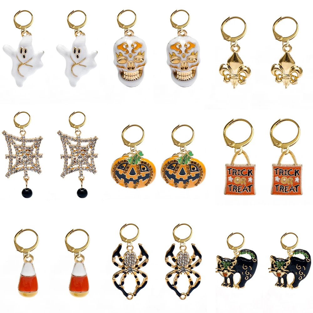 

Женские и мужские серьги-подвески в стиле «Хэллоуин»