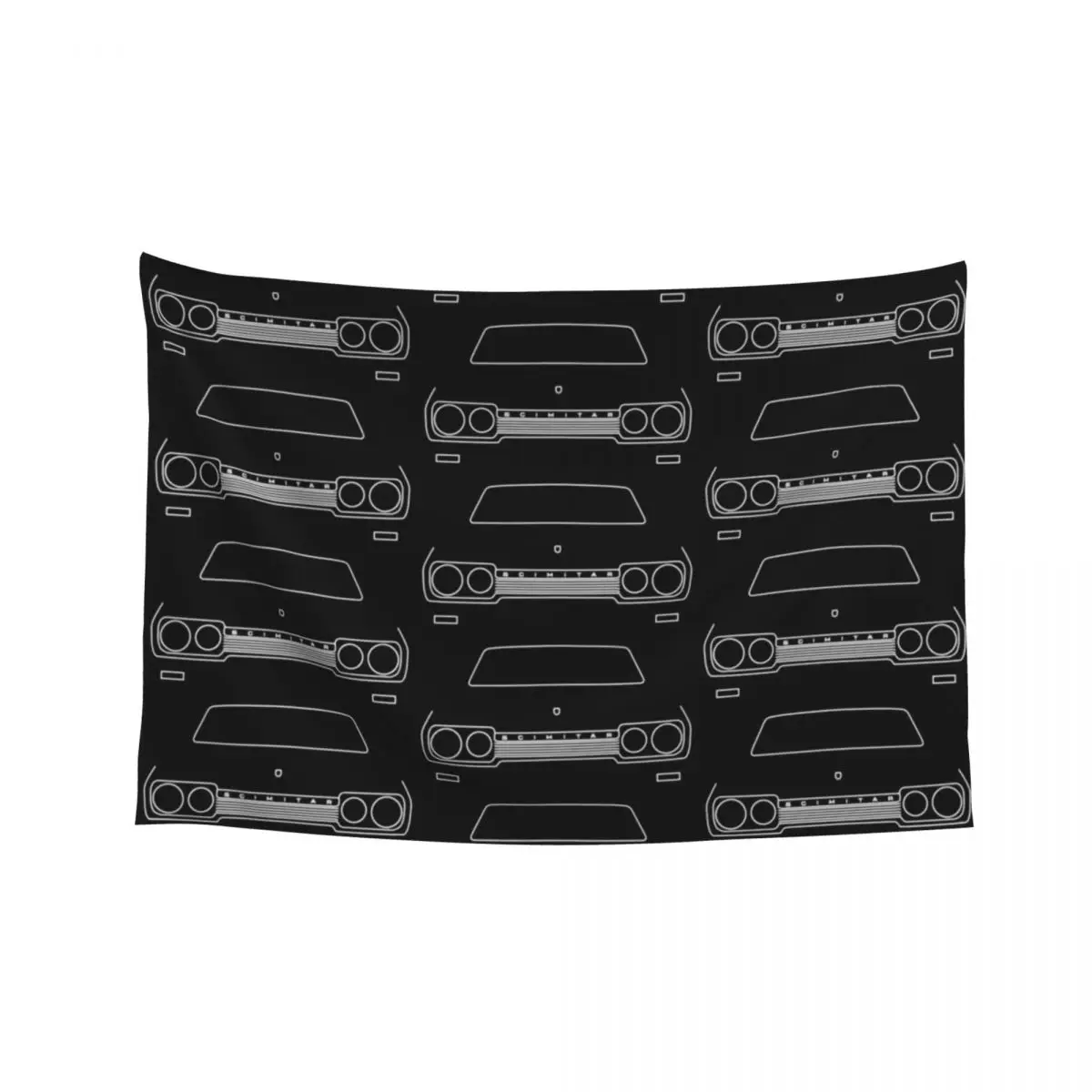 

Reliant Scimitar classic car outline graphic (white) Tapestry Custom Wall Decoration Wall Coverings Tapestry