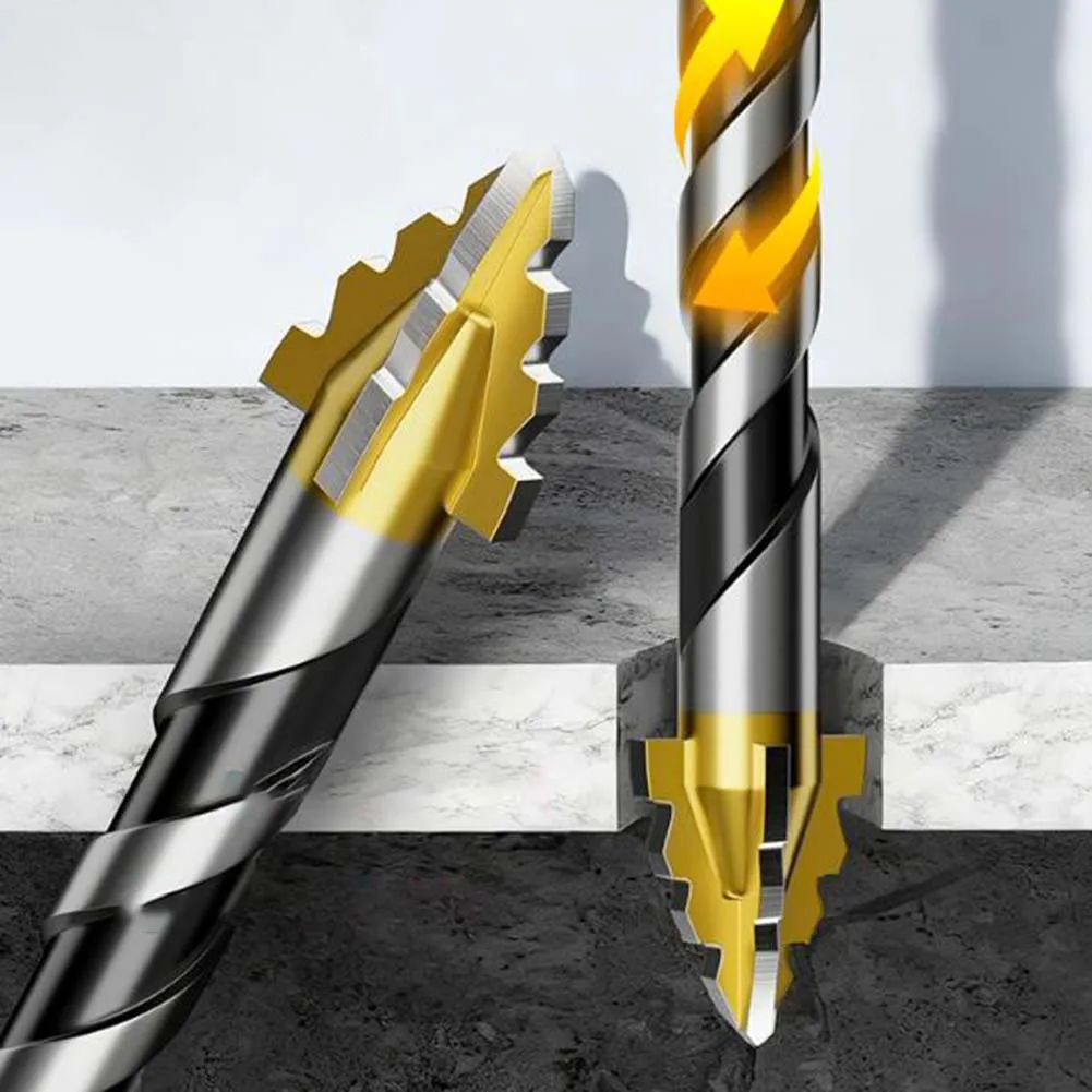 

Eccentric four flute drill bit for ceramic porcelain glass carbide triangle spiral edge to reduce slip and vibration