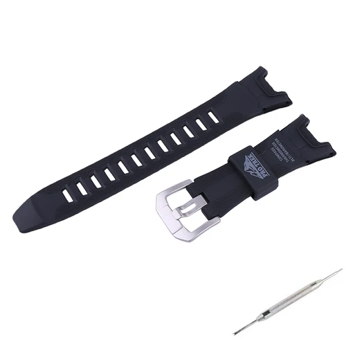 Imagen 1 del producto Accesorios de correa de reloj de resina para hombre compatibles con Casio PRG-110 PRW-1300Y PAW-1300 pulsera deportiva de goma resistente al agua para mujer