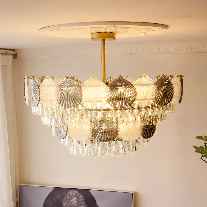 Modern LED Ginkgo Leaf Ceiling Chandeliers Luxury crystal Living Dining Room Pendent Lamp Home Decor Hanging Light Fixtures