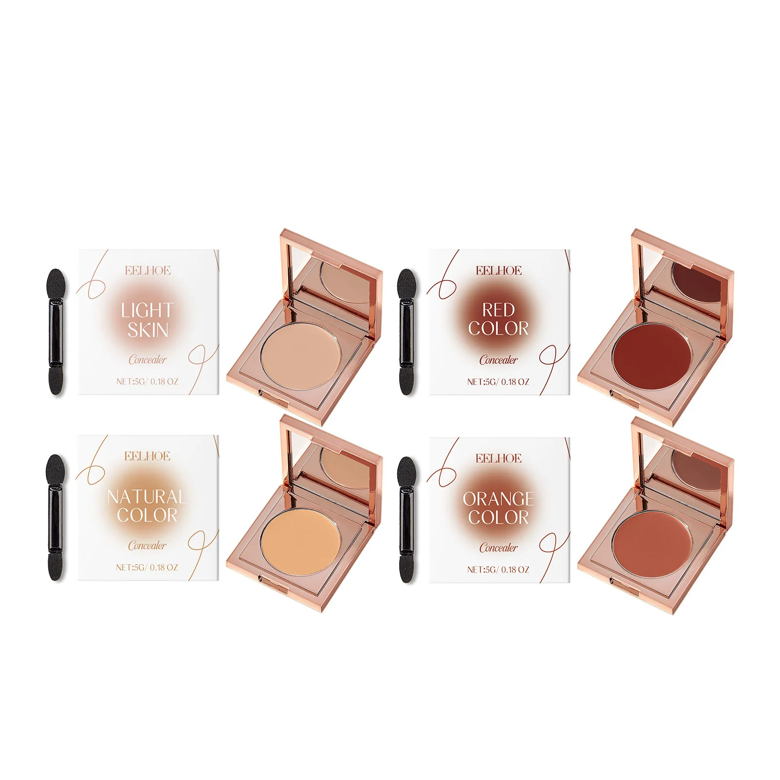 EELHOE Flawless Makeup Concealer Corrector to Cover Dark Circles Removal Long Lasting Waterproof Matte High-Coverage Concealer