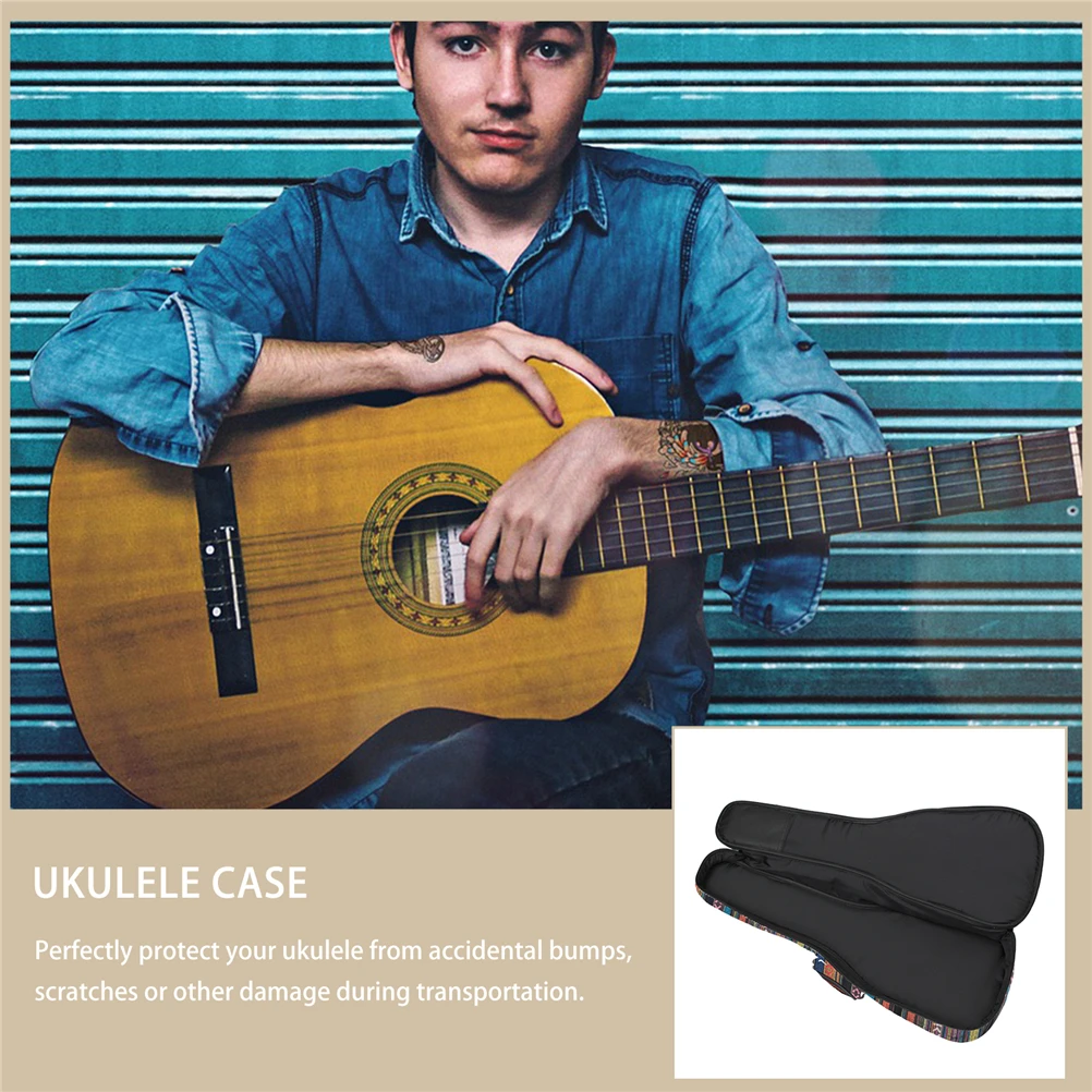 

Ukulele Bag Acoustic Gig Concert Shoulder Bags Storage Holder Backpack Case Sponge Padding