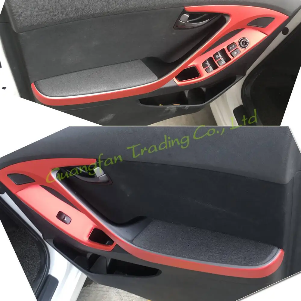 For Hyundai Elantra MD 2012-2016 Car-Styling 3D/5D Carbon Fiber Car Interior Center Console Color Molding Sticker Decals Parts