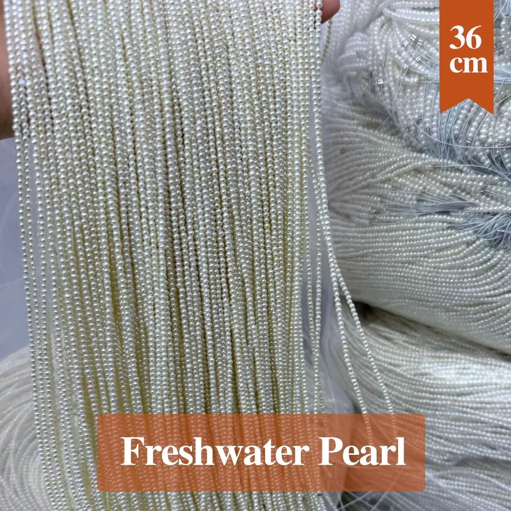 

Punch Natural Freshwater Small Pearl Bead 2.5-3mm Round Pearl Loose Spacer Beaded for Making DIY Jewelry Necklace Bracelet 36cm