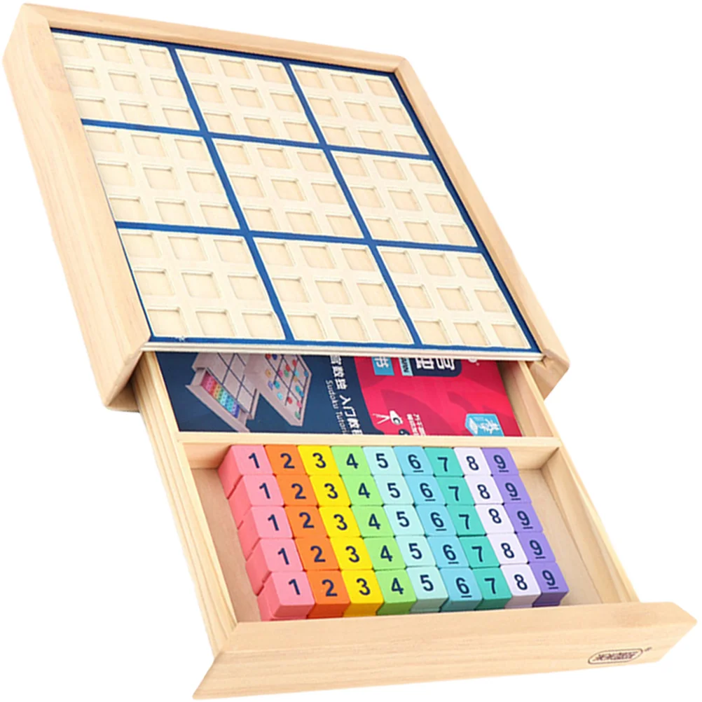 Jogo xadrez desktop sudoku brinquedo crianças educação precoce brinquedos ferramenta de treinamento de madeira matemática