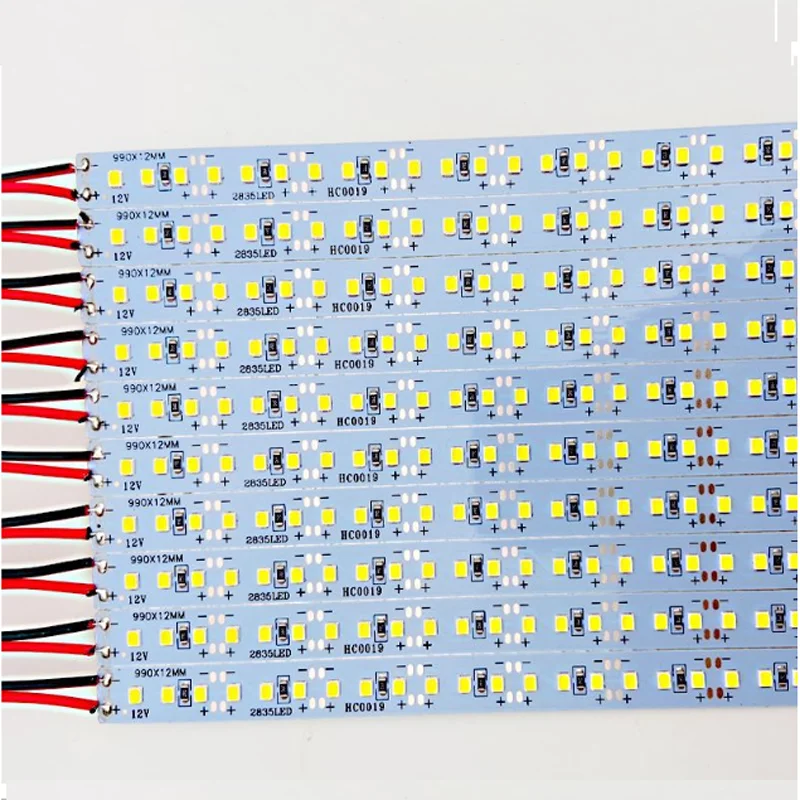 

10pcs Nature White 4000k 41cm 50cm 58cm Bright LED Hard Strip Rigid Bar 144 led/m 3000k 6500k Stair Light Car Logo Show Lightbox