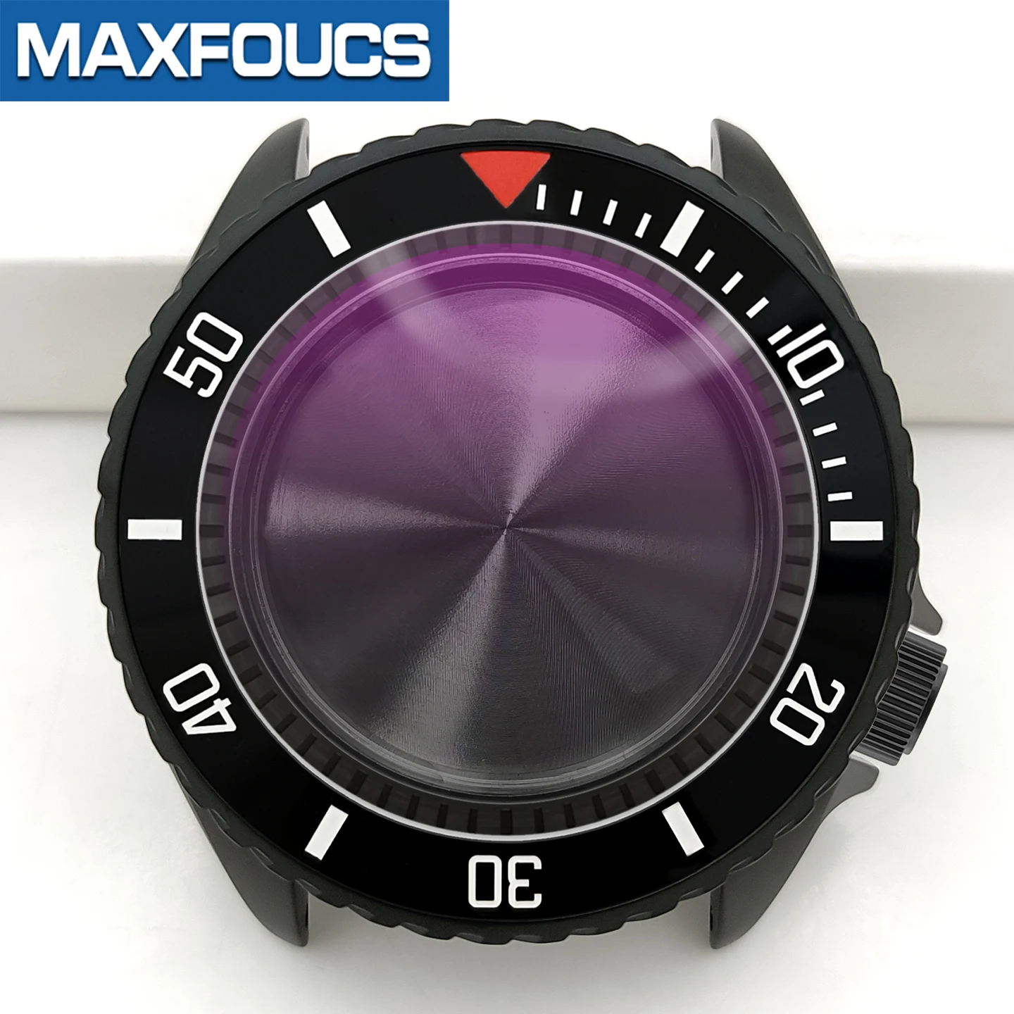 Turbine SKX 3.8 Uhrengehäuse-Set Schwarz Matt Passend für NH35/NH36/NH34 MOD Uhrengehäuse Teile Saphir-Einsatz Krone Kundenspezifisches Zubehör – Detail 14