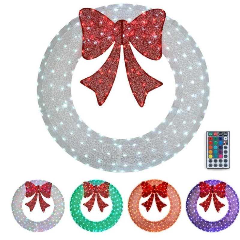 

Christmas wreath high-end wrought iron flower size can be split and compressed Christmas tree