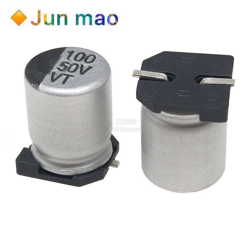 10pcs Chip electrolytic capacitor 50v100uf 8*10.2mm 100uf/50v aluminum electrolytic capacitor