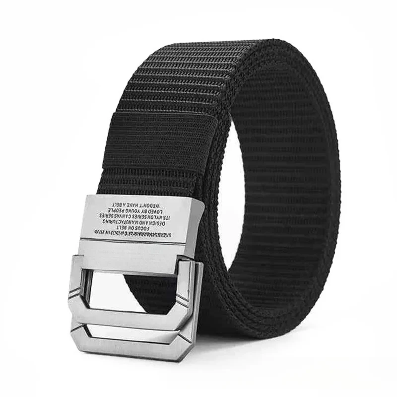 حزام جينز بتصميم بسيط على الموضة للرجال حزام رياضي عسكري من نسيج النايلون قماش يومي كاجوال cinturino بيلي