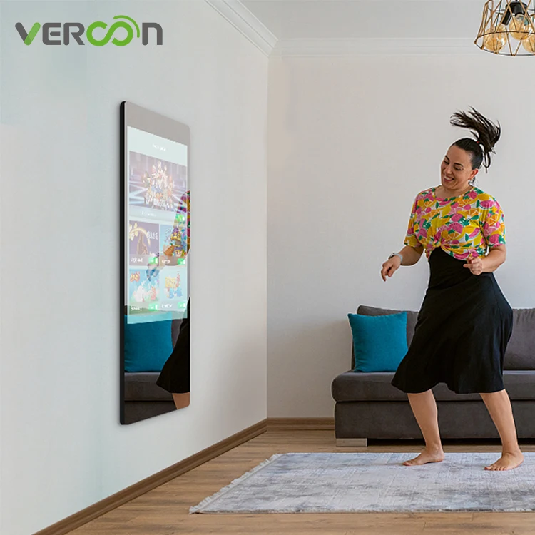 Vercon-Écran Tactile Mural Android de 32 Pouces, Miroir Intelligent pour Fitness, Exercice de bug astique, Équipement pour la Maison