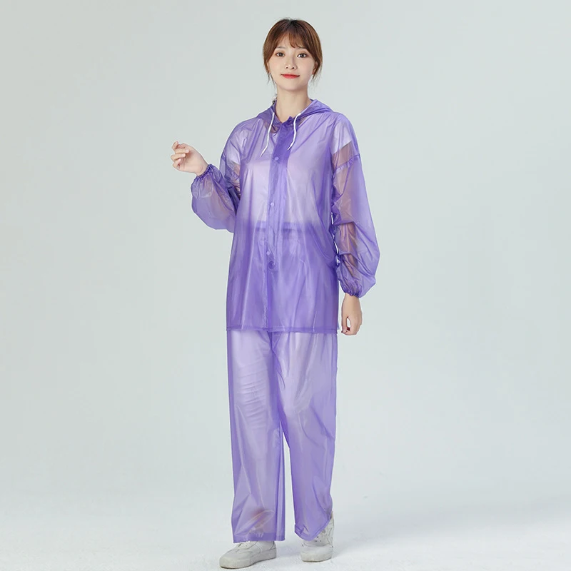 Heren Lange Regenjas Waterdicht Herbruikbare Regenponcho Met Capuchon Wandelen Vissen Regenjas