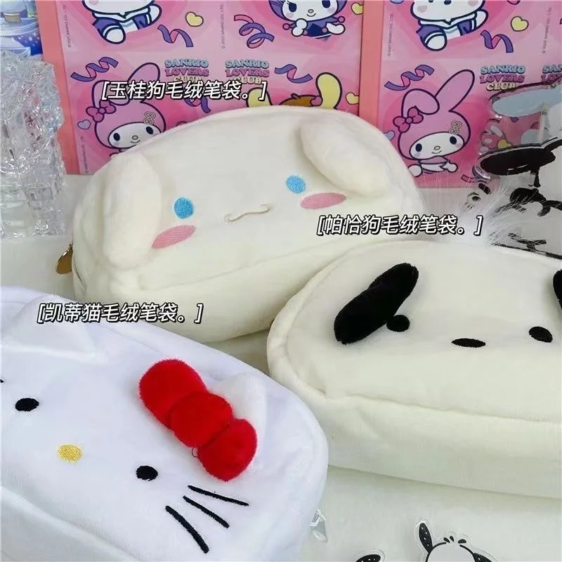 

Cartoon Pochaccos Printed Pencil Bag Kawaii Cinnamorolls Pencil Case Cute HelloKittys Student Pencil Stationery Box Friend Gift