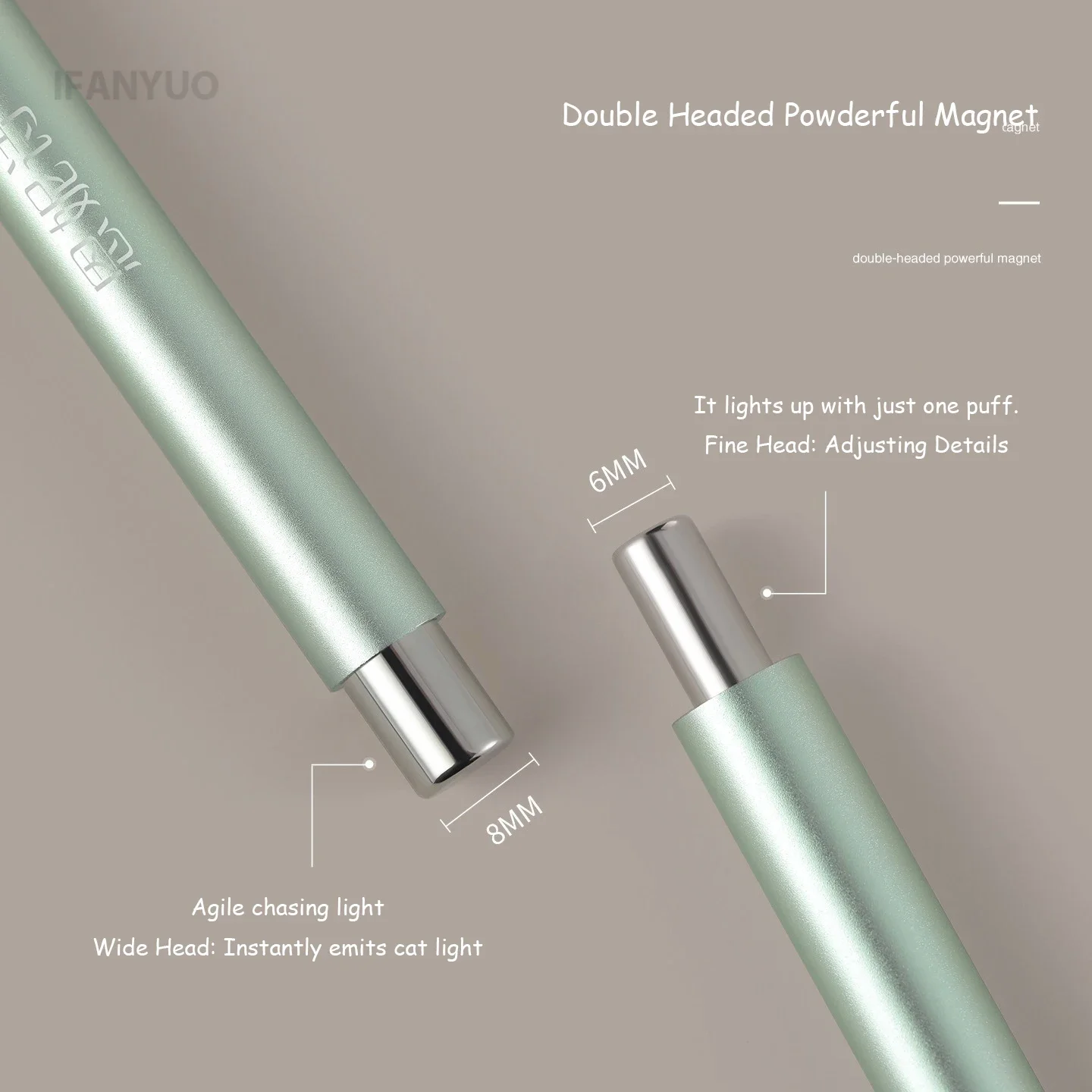 عصي مغناطيسية مزدوجة الرأس للقطط، جل مغناطيسي قوي، كرة مغناطيسية للقطط للأظافر، قلم مغناطيسي، أداة جل مانيكير