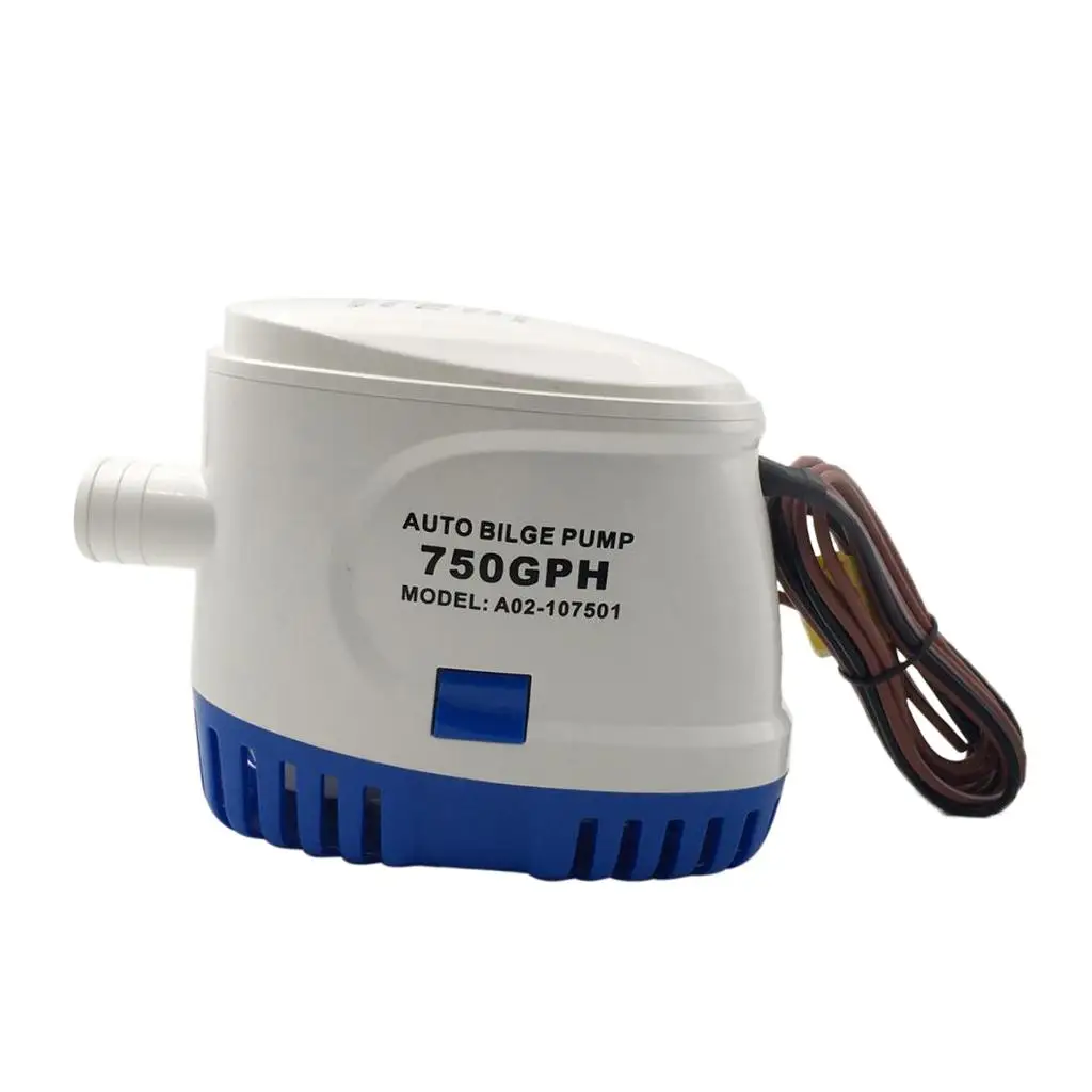 

Marine Automatic Submersible Bilge Pump, 12, 750 GPH, with Float Switch