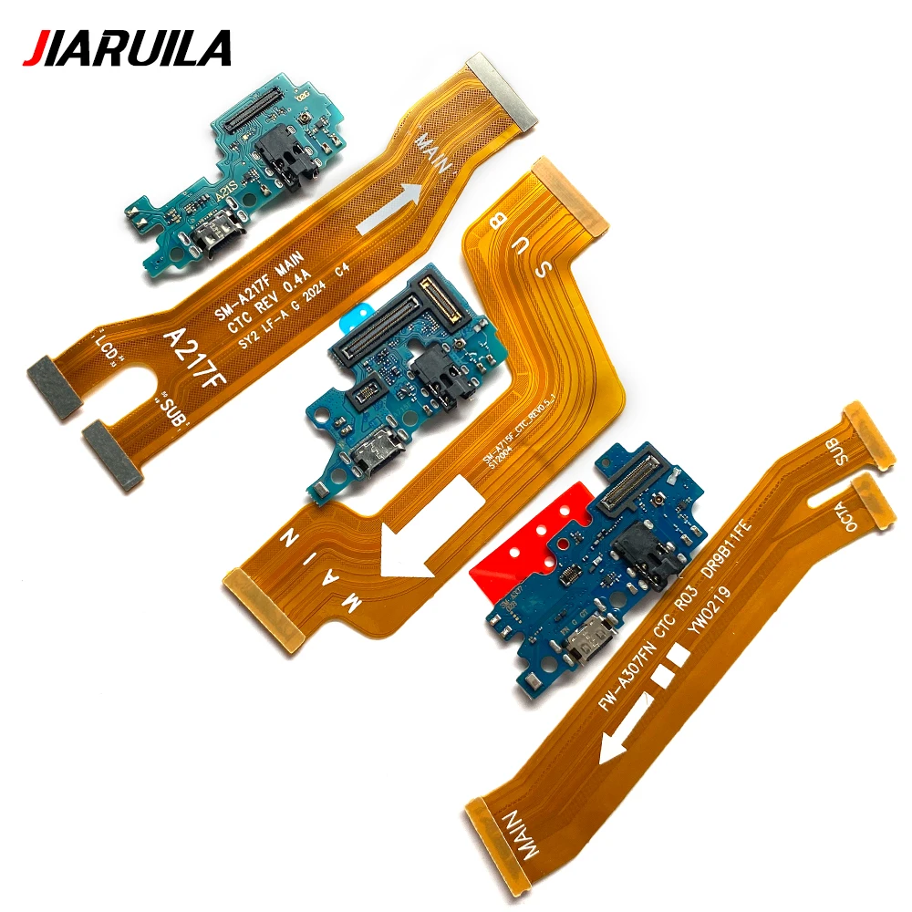 For Samsung A51 A71 A21S A30S A50S A515 A715F Dock Connector Micro USB Charger Charging Port With Mainboard Main Flex Cable