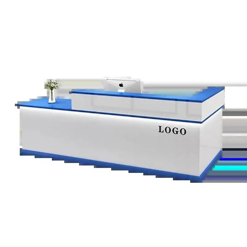 Reception Luxury Senior Desk Storage Modern Beauty Industrial Reception Counter Style Usa Recepcion Mostrador Office Furniture