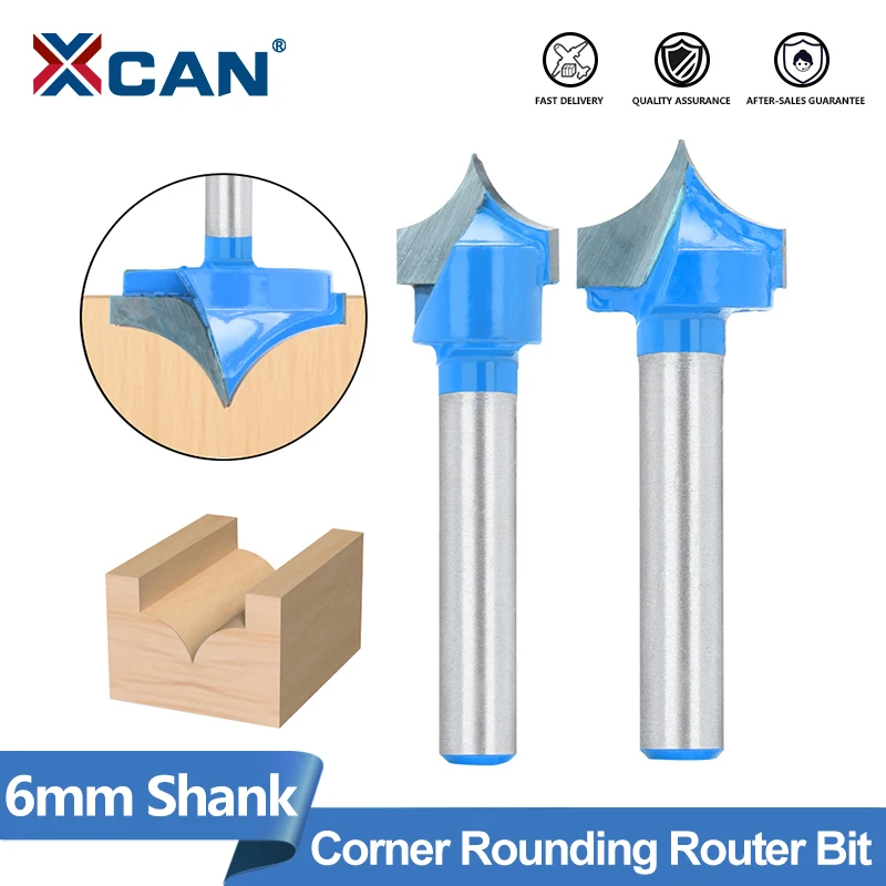 XCAN Millling Cutter 6mm Shank CNC Round Nose Bits 12-32mm Round Point Cut Bit Solid Carbide Tools for Woodworking 1pc