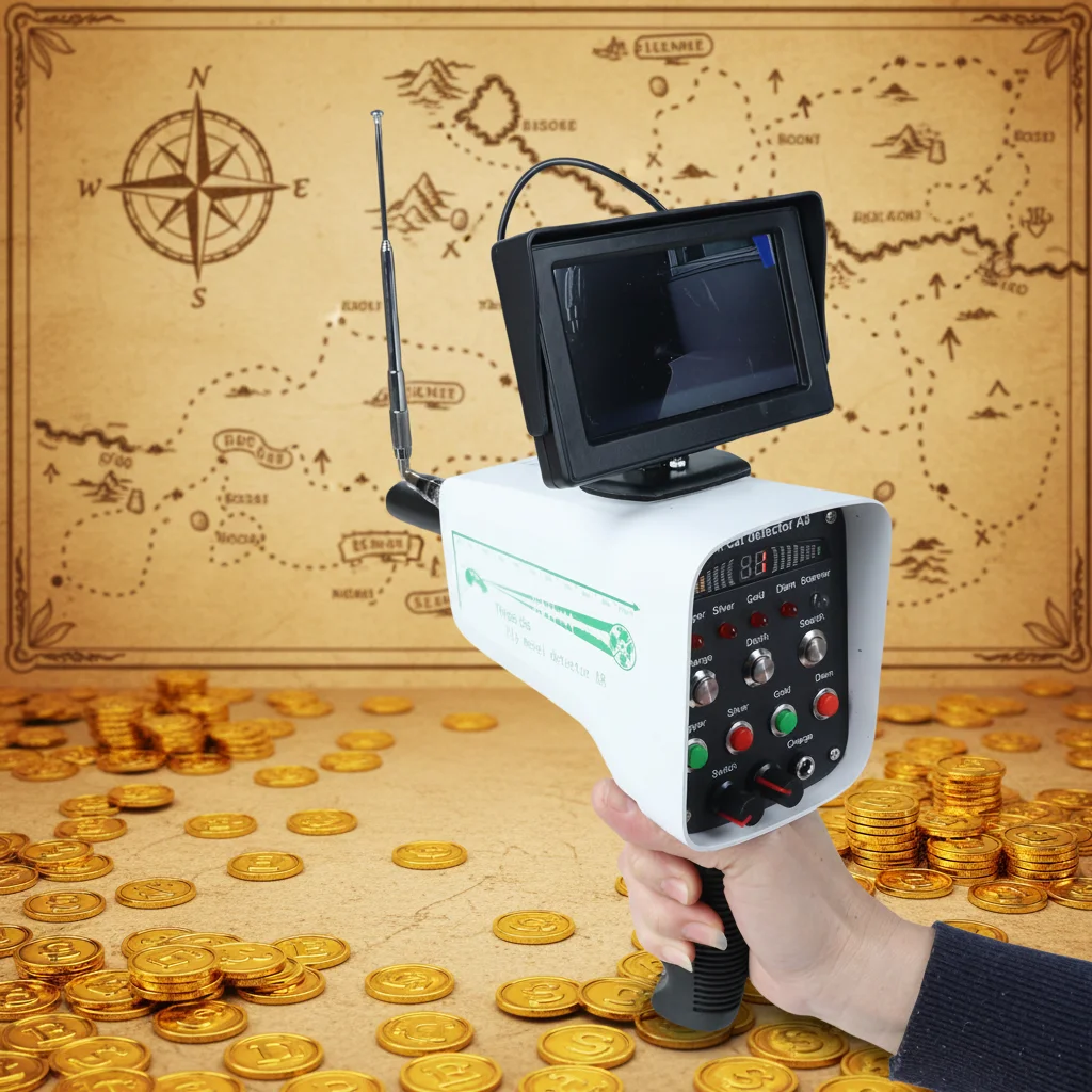 3D Remote 30m in Depth 1000M Range Metal Detector All-in-One Display Gold Treasure Detector A8 Infrared Positioning Scanner