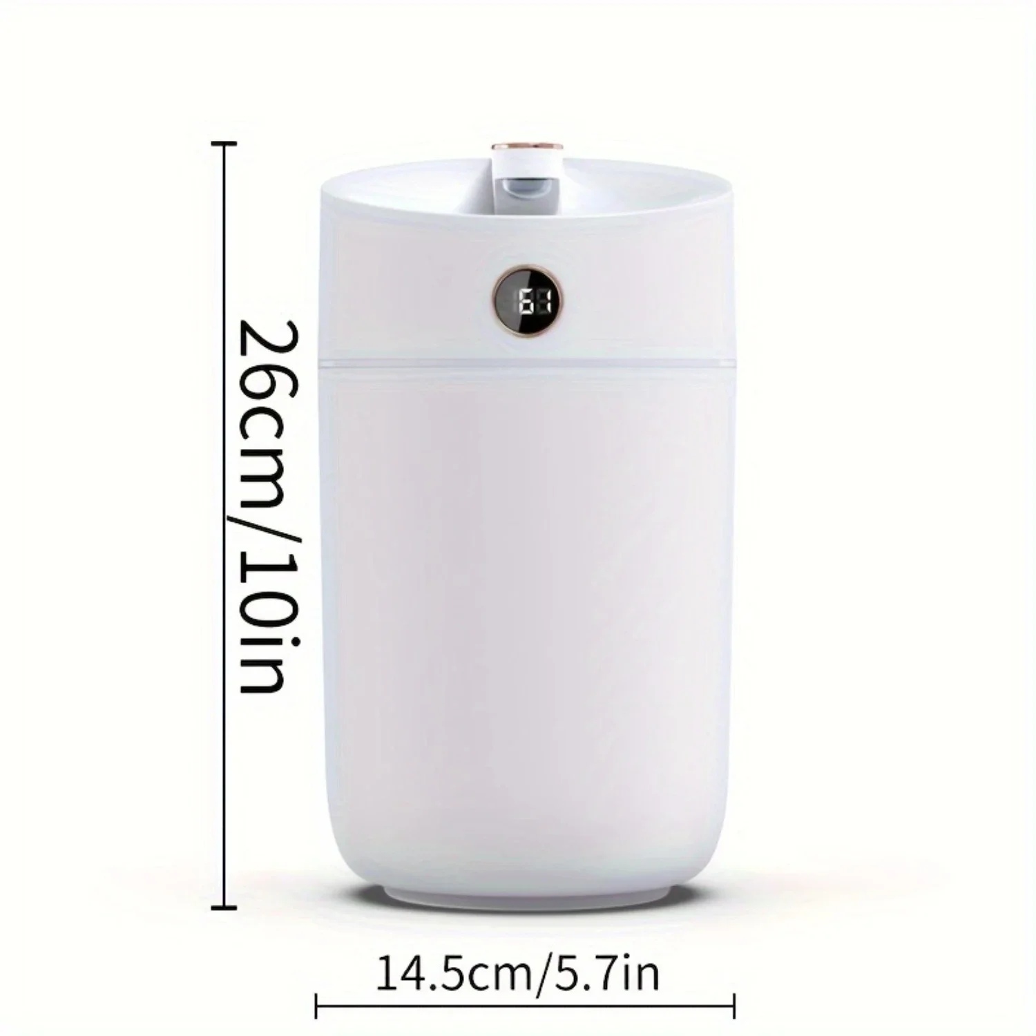 

1pc 3 Liter Humidifier, Ultra Quiet Desk Humidifier, Colorful Atmosphere Lamp Humidifier, Humidity Display And Double Spray, Sui