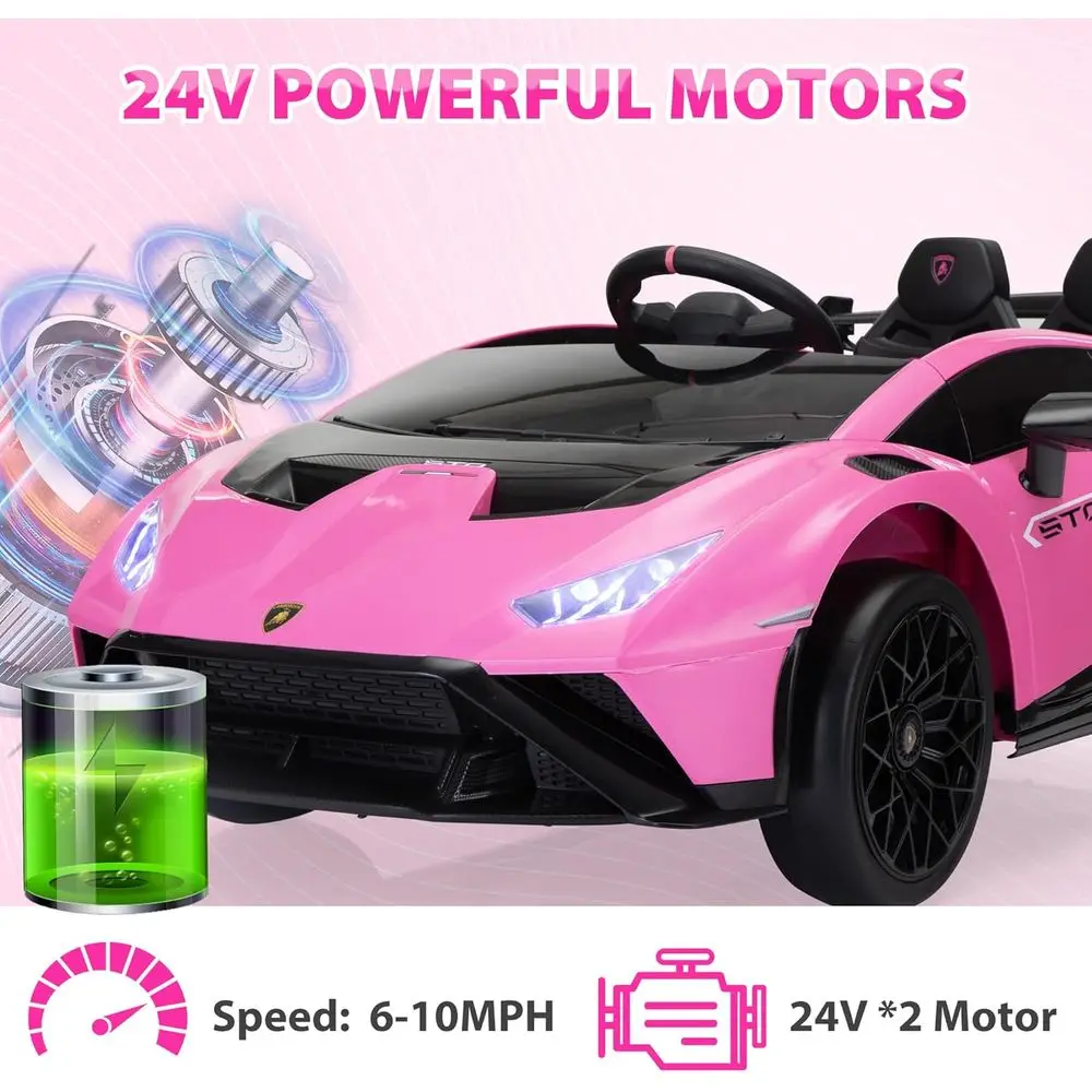 Samochód Lamborghini dla dzieci 24V TOBBI, elektryczny, z napędem akumulatorowym, pojazd do driftu, Lambor dla niemowląt
