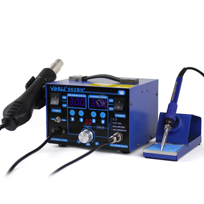 862BD+ โทรศัพท์มือถือ Rework Station Desoldering Machine สําหรับซ่อมเมนบอร์ด
